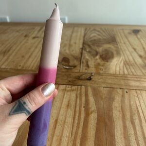 Pink and Purple Ombre Candle